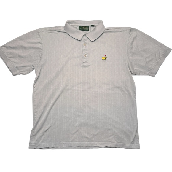 Amen Corner Masters Golf Polo Gray Men's Medium 60s Two-Ply Double Mercerized - Picture 2 of 7